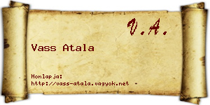 Vass Atala névjegykártya